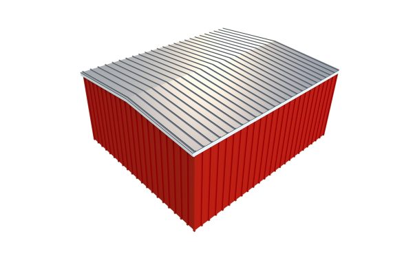 24x24 Building Aerial View — Metal Roof Master